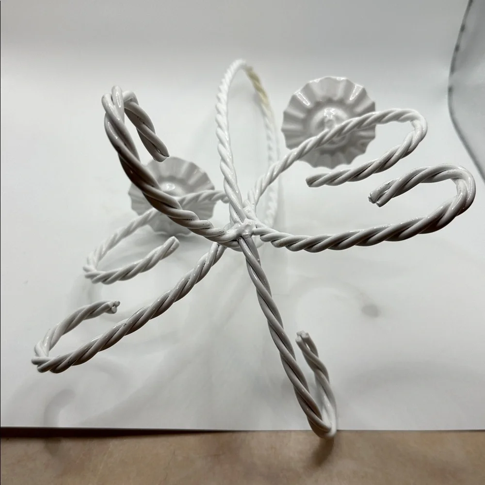 1950’s Metal Candelabra Centerpiece by Homco White